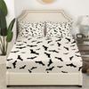 Halloween Bat Pattern Bed Hat Four-Piece Bedding Set Bedroom Dormitory Bedding Decoration