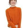 First-line Ready-to-wear% Wool Sweater Women's Semi-turtleneck Autumn and Winter Solid Color Loose Pullover Knitted Bottoming Sweater