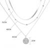 925 Sterling Silber Dreilagige Runde Halskette Schlichte Schlangenkette Anhänger Kugelkette Party Hochzeit Geschenk Damen Exquisiter Schmuck