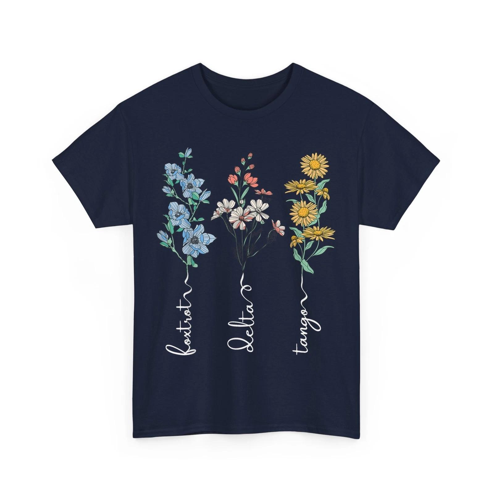 

Foxtrots Deltas Tangos Boho Floral Women Men Cute Shirt 3XL