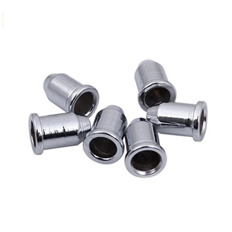 6Pcsset Guitar String Caps Mounting Buckle Through Body Ferrules Guitar String Ferrules Bushing For Electrical Guitars