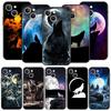 Phone Case Cover for iPhone 17 Pro Max 16 15 14 13 12 11 Pro Max Plus 17AIR Shockproof Soft TPU Shell Moon Roaring Wolf Fundas
