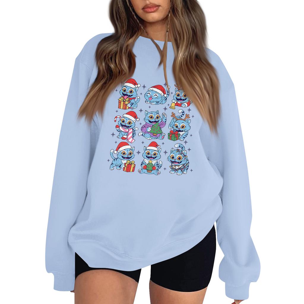 Women's Fashion Long-Sleeve Pullover Sweatshirt With Fun Movie-Themed Print