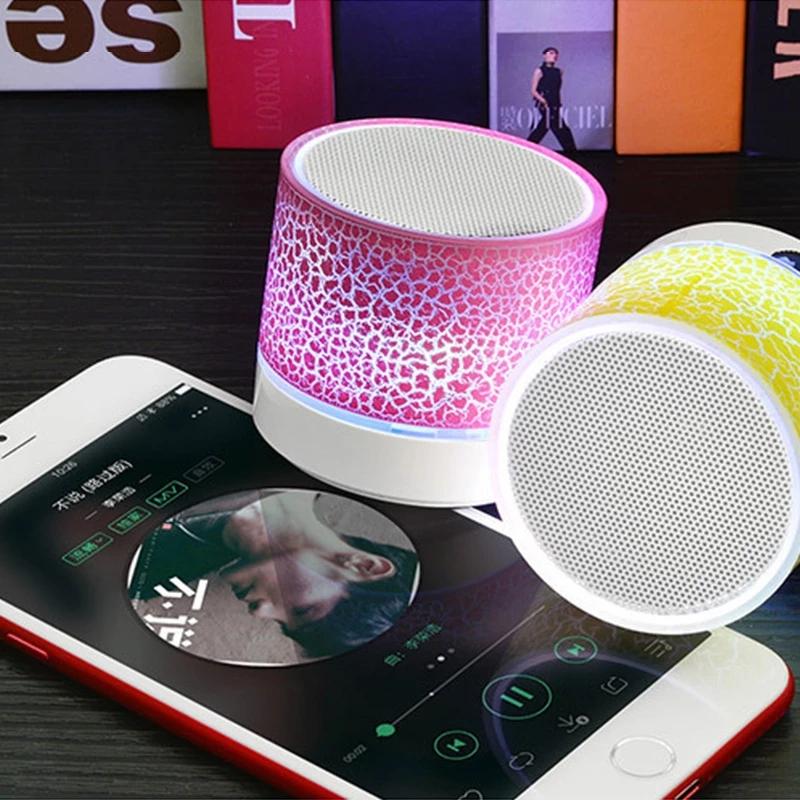 LED Light Crack Wirless Bluetooth Speaker Outdoor Sound Box Small Protable Speaker for All Smartphones MP3 Music Sound Column