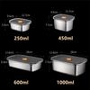 Portable Food Fruit Bento Box 304 Stainless Steel Lunch Box With Lid Snacks Containers Box Leak-Proof Storage Fresh-keeping Box
