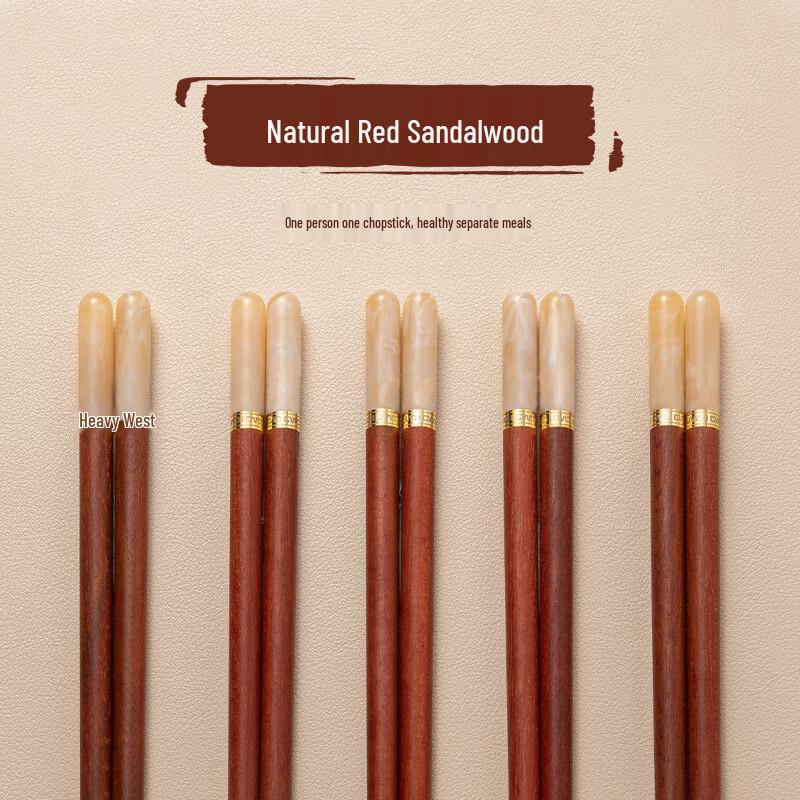 Natural Wood Non-slip Chopsticks Set (5 Pairs)