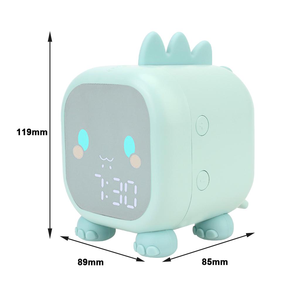 Kids Alarm Clock Temperature Display Digital Home Decoration Children's Sleep Trainier Bedside LED Clock Cute Dinosaur