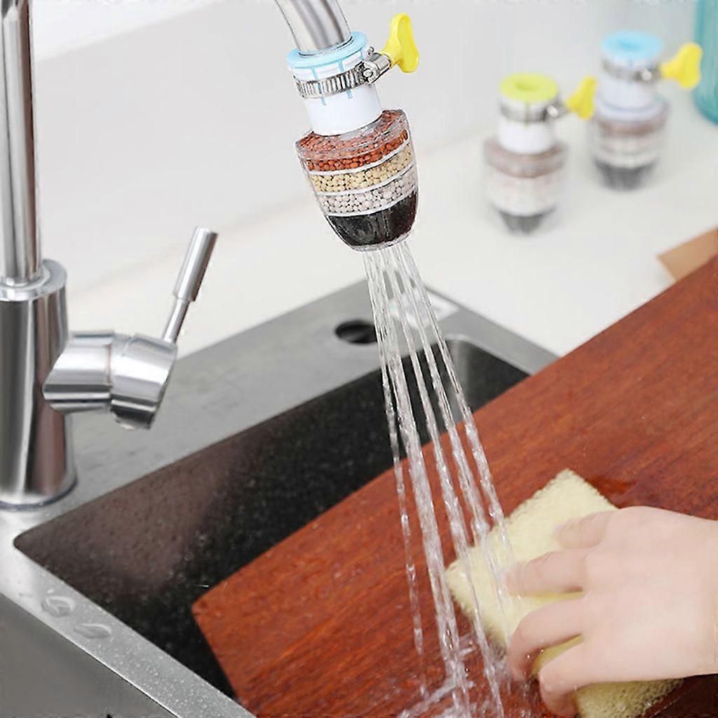 Faucet Filter Solid Structure Rust-proof PP Faucet Cleaner 6-Layer Household Fine Filter Equipment - Blue