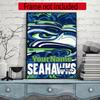 Seattle Seahawks Personalized Name Round Diamond Painting Kit Diamond Embroidery Painting Rhinestones Mosaic Frameless Handwork Decoration Arts