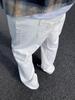Men's White Straight-Leg Micro-Flare Jeans - Slimming, Leg-Lengthening, High Street Style for Spring/Summer.