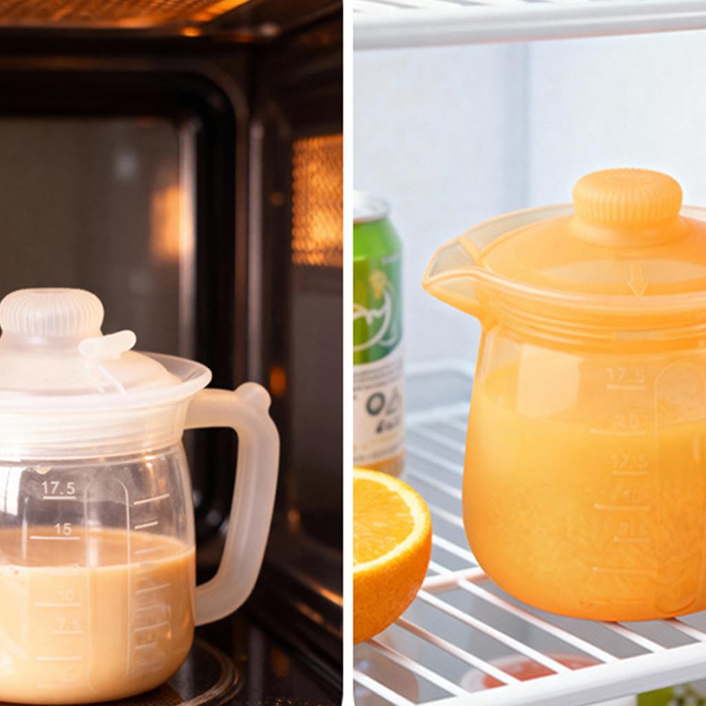 Food Grade Silicone Multi Functional Hot Milk And Coffee And Kitchen Storage Pot 500ml