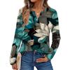 Women's Floral Print Long Sleeve  Shirt Elegant Casual Tops Trendy Shirt Tops