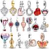 Charms Copper Colorful Air Balloon Pendant Charm Beads Fits Original Bracelet Necklace Women Luxury Diy Jewelry Gifts