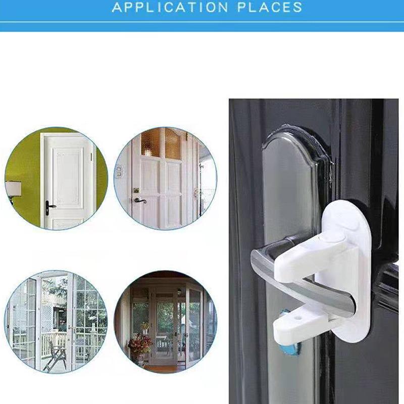 Universal Door Lever Lock Child Baby Safety Lock Adhesive Security Latch