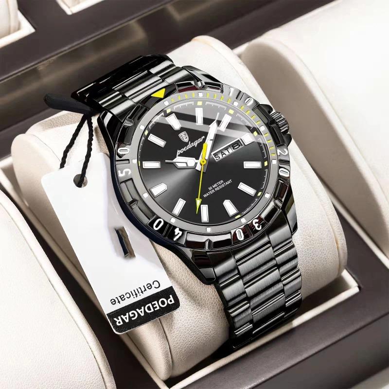 Top Brand Waterproof Fashion New Men's Double Calendar Watch Super Luminous Watch