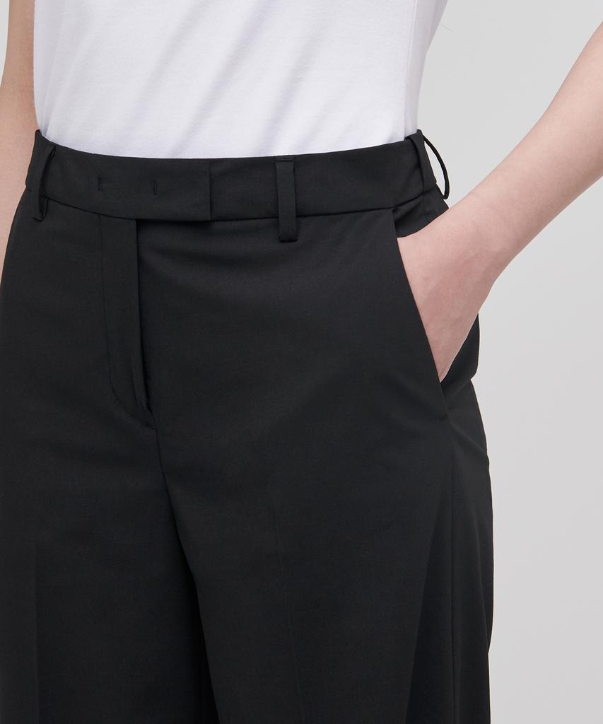MUSINSA STANDARD WOMAN [Cooltandard] Women'S Wide Hidden Banding Slacks [Black]