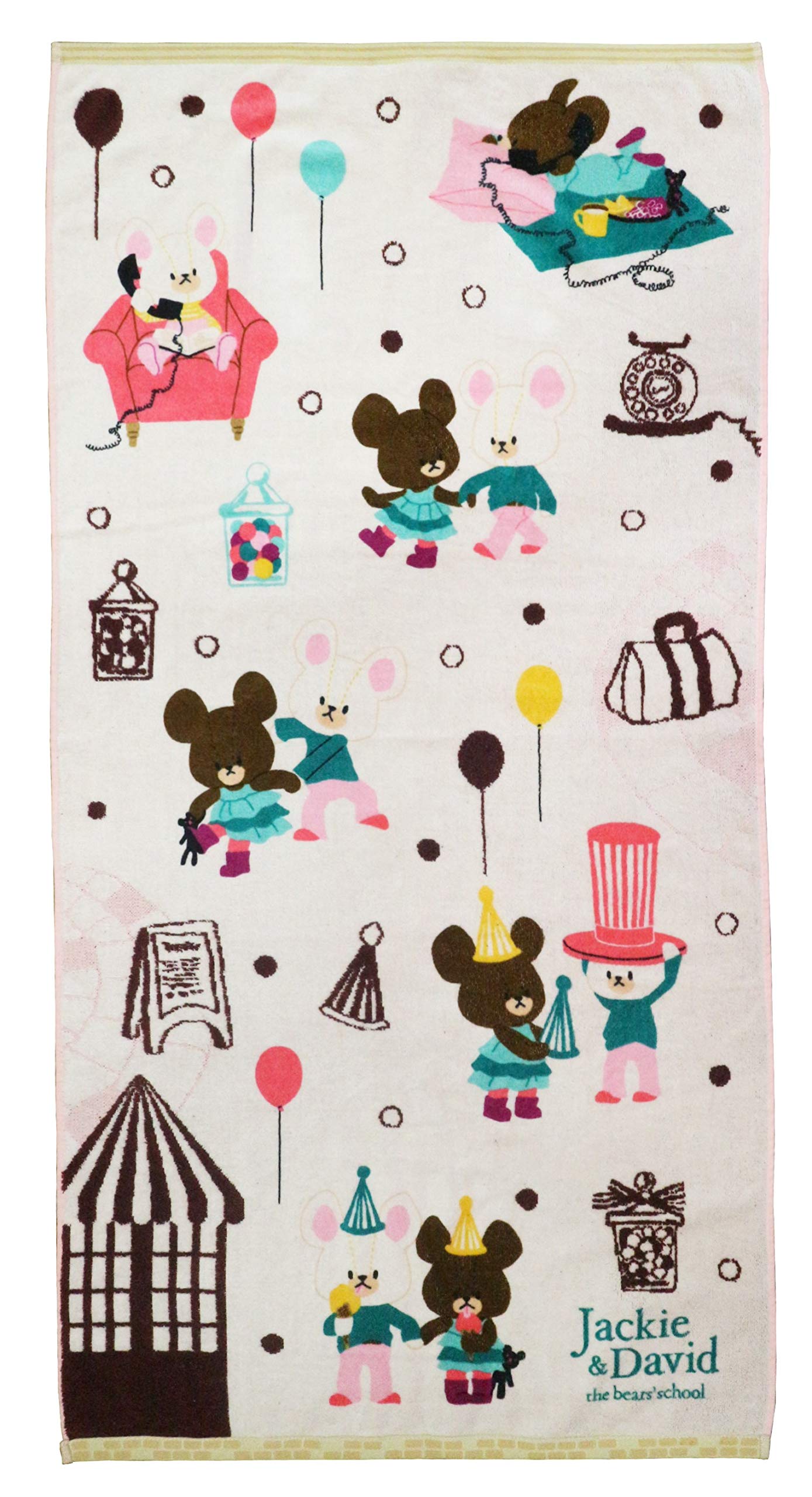 

Marushin Bath 60 x 120 Джеки и 4335002500 Полотенце, «Школа медведей», см, Дэвид, 100% хлопок,