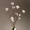 Magnolia Simulation Flower Arrangement: Floor-Standing Dried Branch Bouquet for Bedroom & Living Room Décor