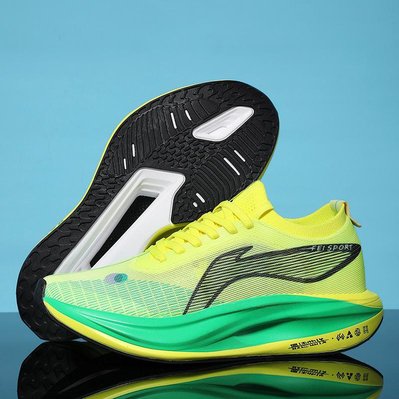 2025 Άνοιξη και Φθινόπωρο Feidian 5E παπούτσια τρεξίματος με πλάκα άνθρακα και ανάκαμψη, νέα αντικραδασμικά επαγγελματικά αγωνιστικά παπούτσια για μαθητές, ανδρικά και γυναικεία