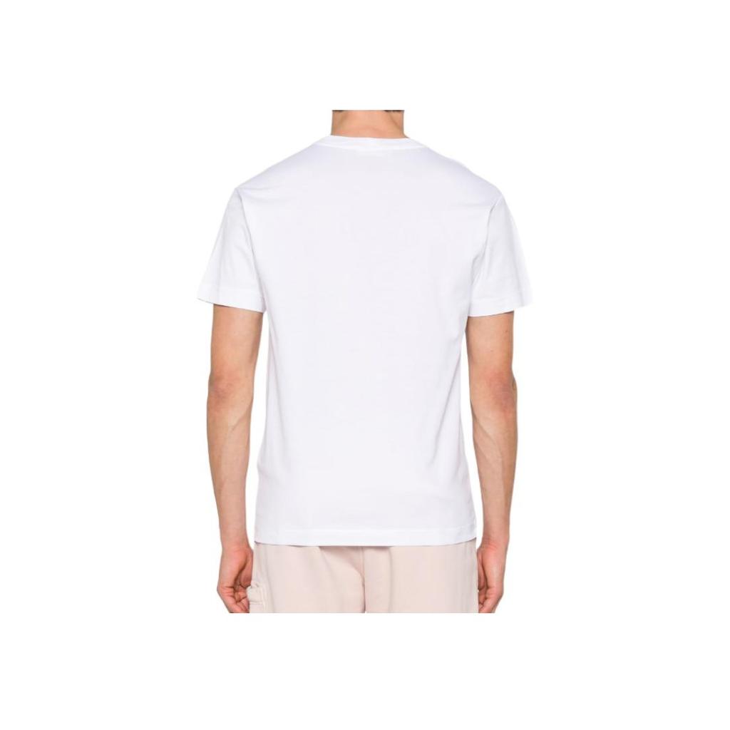 Stone Island Logo Crew Neck Short Sleeve T-Shirt Men Tops White K1S152100039S0013-V0001