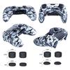 JYXETOV PS5 Edge Controller Ergonomic Silicone Free 8 Button Charges with Original Printing Pattern Cover, Protection, Caps, Charger, Non-Slip Design,