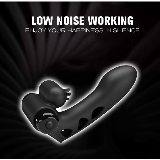 Silicone Finger Sleeve Vibrator For Women 10 Mode Vibrating G-spot Clitoris Anus Stimulator Adult Sex Toys Lover Couple Sex