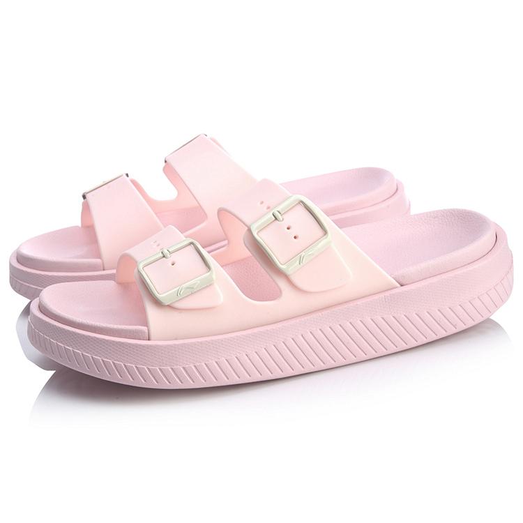 Li Ning Clap Comfortable Slip Resistant Slide Slippers Women's Pink AGAQ006-5