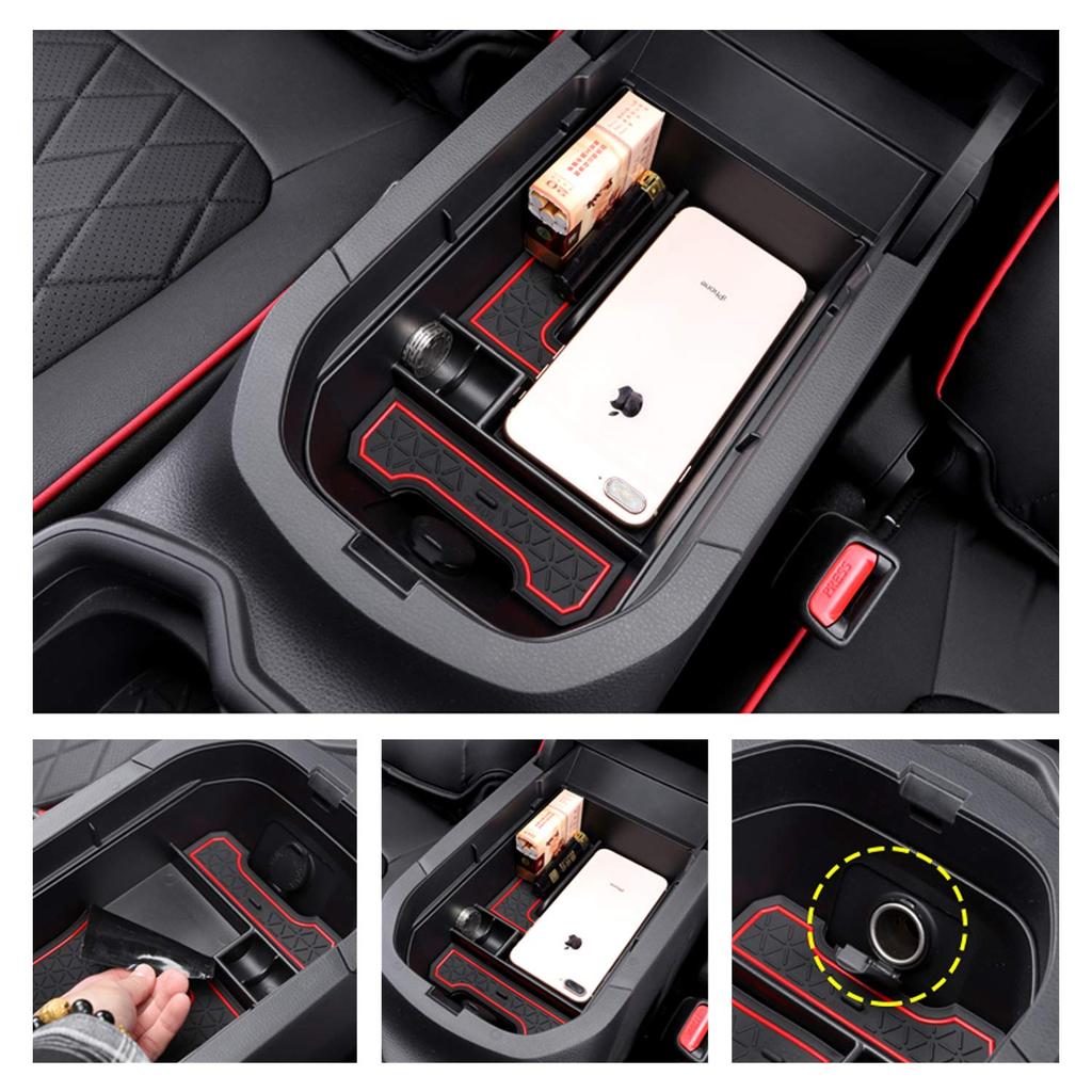 Ruiya New Toyota RAV4 50 Series 2020 2019 Exclusive Console Box Center Tray Interior Parts Small Item Storage ABS Material No Rattle Noise 6 Colors To
