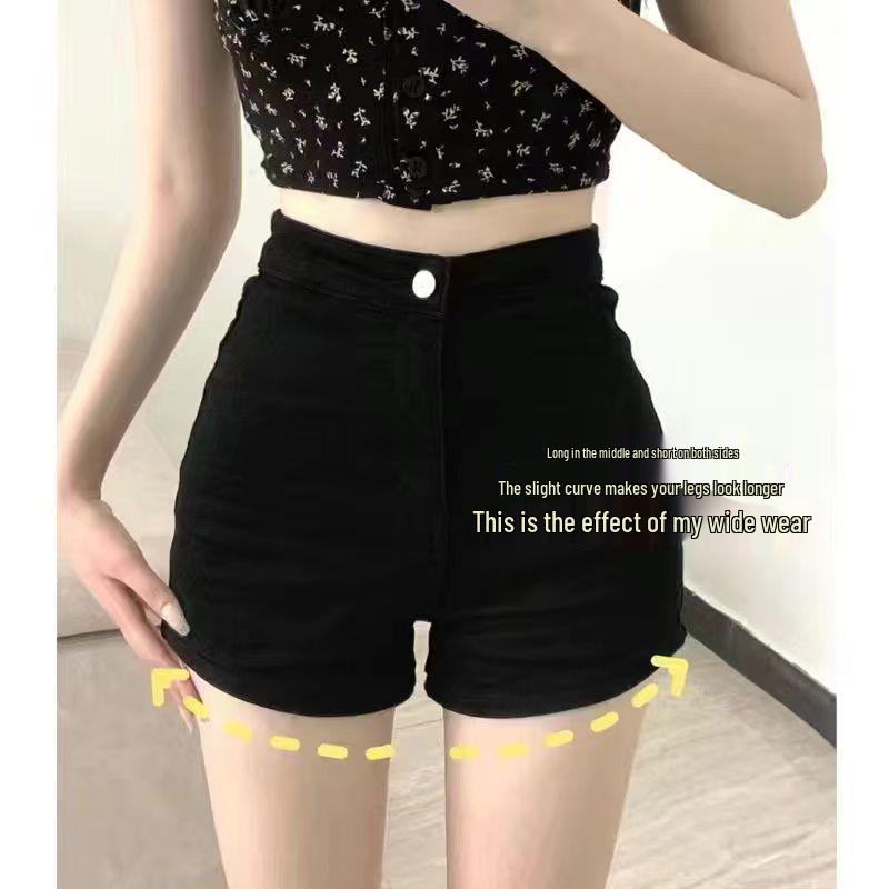 

Spicy Girl 2026 High Waist Retro Denim Shorts - Women s Slimming Hip-Hugging Summer Hot Pants M