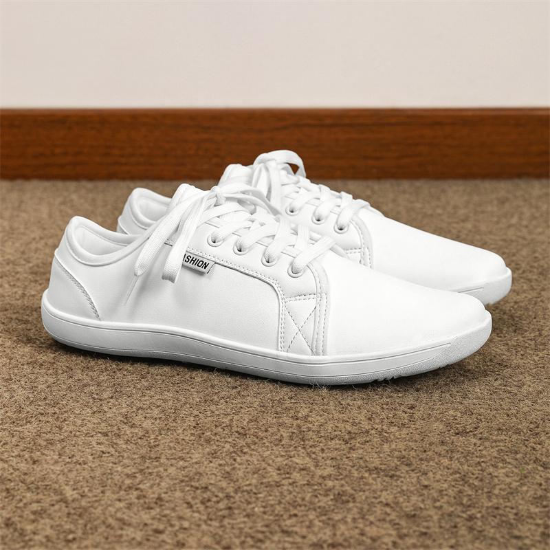 MCTIN Casual Shoes for Women Non Slip Lace Up Couples Leather Platform Sneakers Men Waterproof Walking Shoes