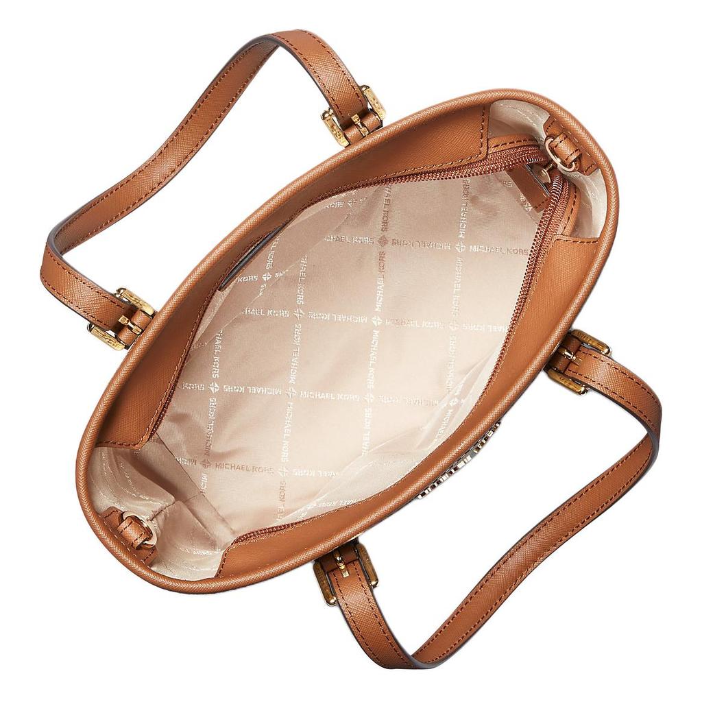 Michael Kors Mk Jet Set Monogram Color Block Tote Bag Women tote bags White Brown 35T9GTVT0B-150