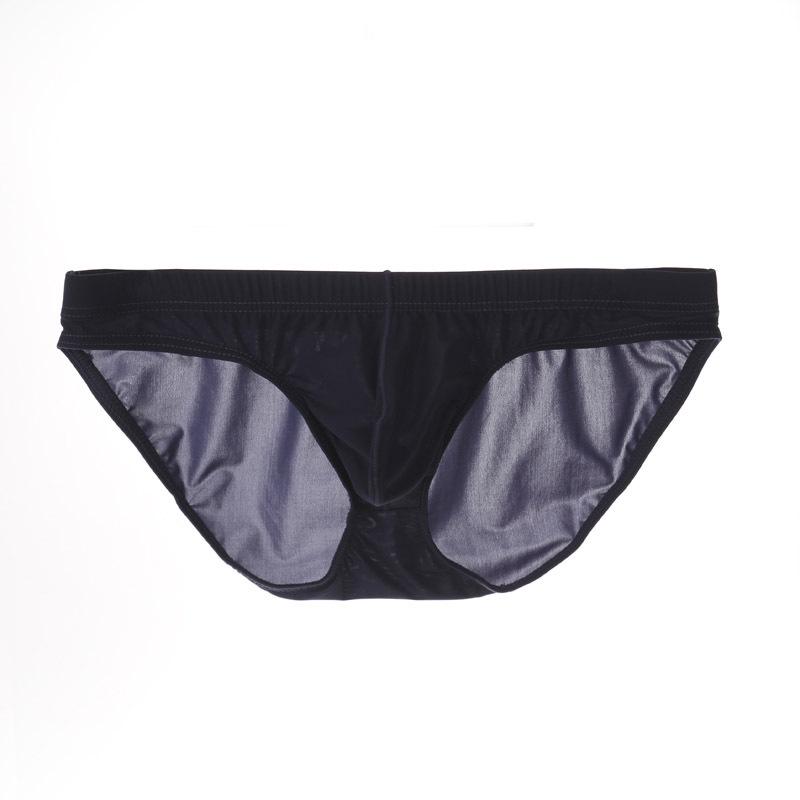 Youye Men's Ice Silk Transparent Low-Waist Breathable Briefs