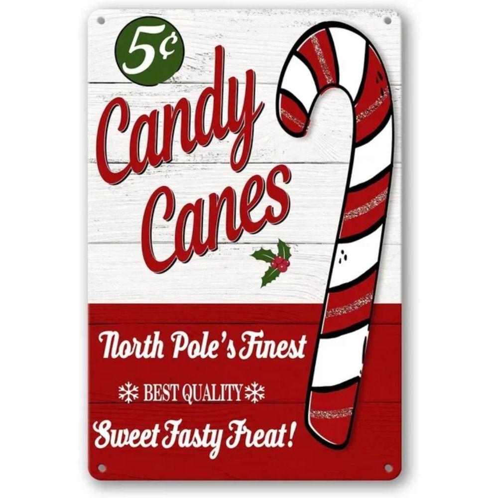 Merry Christmas Santa Metal Sign, Festive Holiday Wall Decor 20x30cm