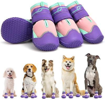 Sapatos para cães antiderrapantes, botas para cães e protetores de patas para pavimento quente, botas impermeáveis para cães para dias chuvosos, verão, inverno e neve