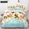 Flower Duvet Cover Set Microfiber Red Rose Bedding Set King Size Floral Print For Valentine's Day Mother's Day Soft Quilt Cover