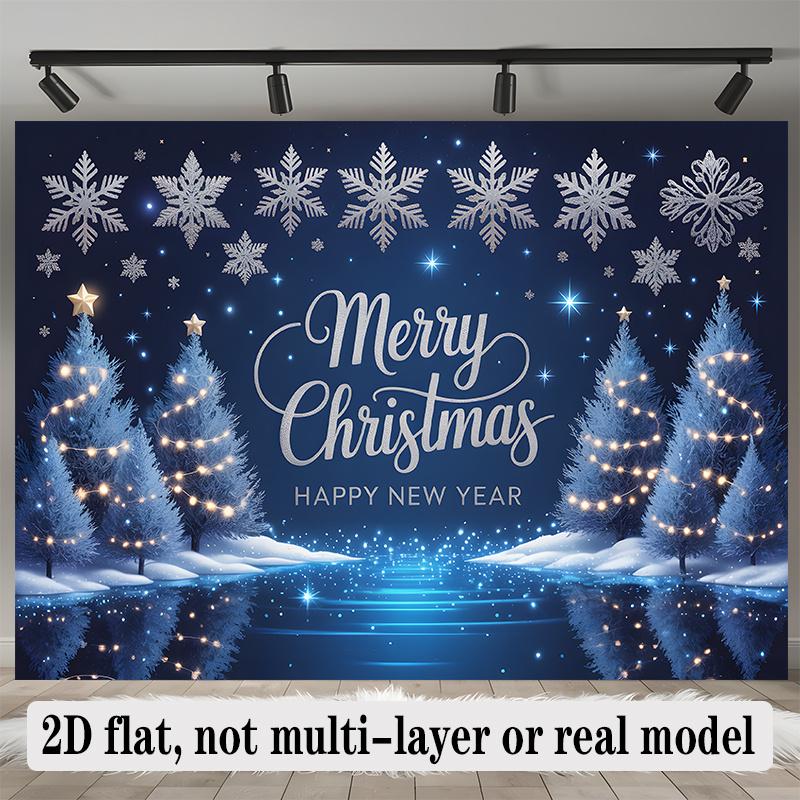 1 Pezzo A Piatto 2D Con Uno Sfondo Decorativo Decorazioni Sfondo Invernale Per Studio Fotografico Photo Booth Festa di Natale