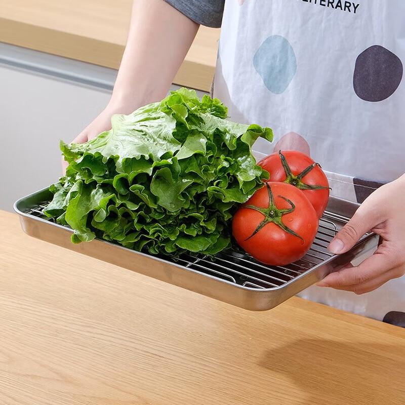 Stainless Steel Square Draining & Baking Tray