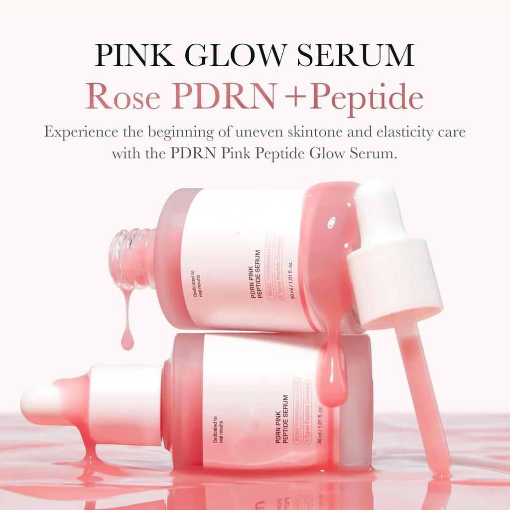 Rose Pink Peptide Brightening Serum Hydrating Whitening Facial Care