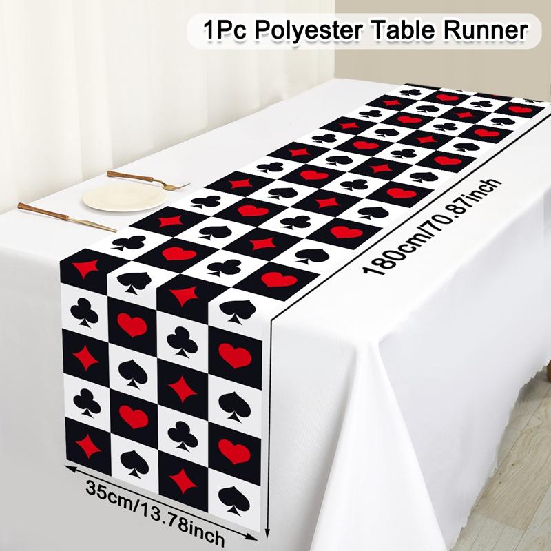 

Poker Card Theme Table Runner Tablecover Poker Night Party Decoration Poker Card Birthday Party Supplies Home Dining Table Decor