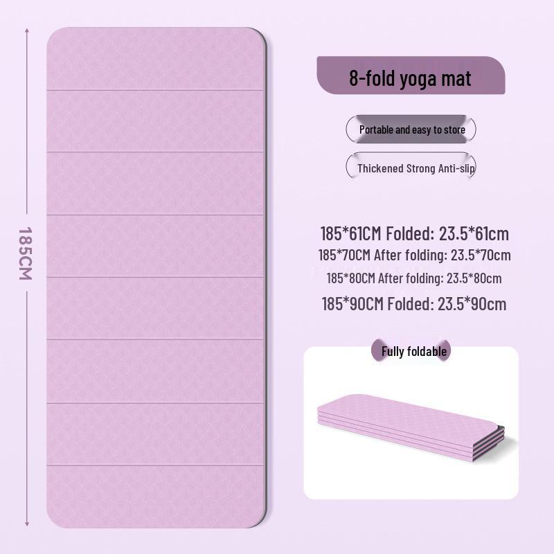 Foldable Non-Slip TPE Yoga Mat - 80% Off, Large Outdoor Portable Fitness Mat, Thickened for Sleeping, Lunch Breaks, and Sports