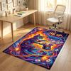 Cat Theme Crystal Velvet Rug Personalized Custom Name Text Soft Floor Mat Home Decor