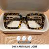 BLMUSA Square Photochromic Blue Light Blocking Large Frame Eyeglasses Fashion Reading Glasses Ladies Prescription Myopia Glasses