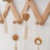 Handmade Bohemian Rattan Cotton Rope Tassel Wall Hanging for Children's Room or Balcony