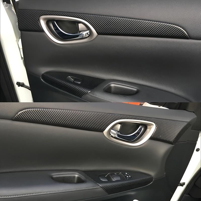 For Nissan Sylphy Sentra B17 2012-2015 Interior Central Control Panel Door Handle Carbon Fiber Protective Film Car Accessorie