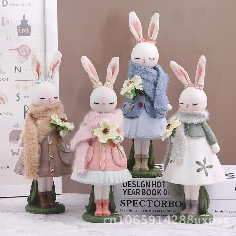 Year of the Rabbit Resin Crafts Rabbit Ornaments for Cake Baking Decorations Home Decor Wholesale Gift Small Medium Large Sizes
