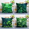 Lucky Four Leaf Clover Pillow Case Plush Fabric Soft Double Sided Print Home Sofa High Quality Cushion Cover Throw