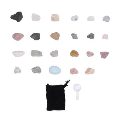 23Pcs Xmas Rock Collection Blind Box Nature Delicate Rock and Mineral Collection Stone Specimen