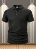 Men Clothes Summer New Short Sleeve Pure Color Polo Shirt Tops