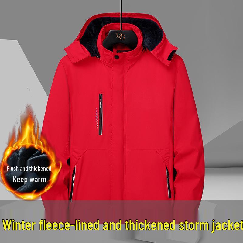 Veste d'hiver imperméable et respirante pour homme, doublée polaire, pour la pêche