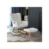 Rocking Armchair - MUVOE - Ergonomic - White - Footrest Included - 92 Cm Height
